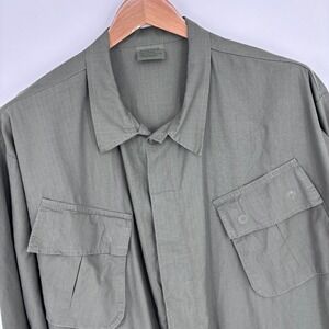 Rothco BDU Jungle Jacket Men XXL Olive Green Ripstop Slant Pocket Military Repro